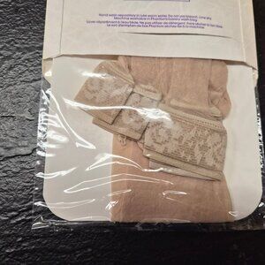 VTG Silks by Phantom Lace‑Top Stay‑Ups Camel Size B Made in Canada Floral Sexy